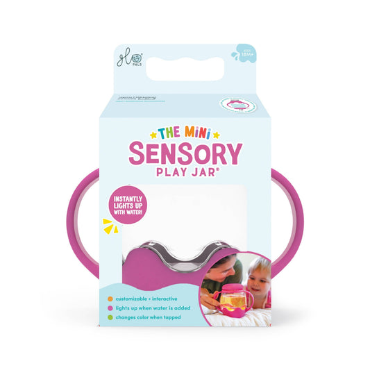Glo Pals Mini Sensory Jar and Silicone Fun Filler Bundle - Pink