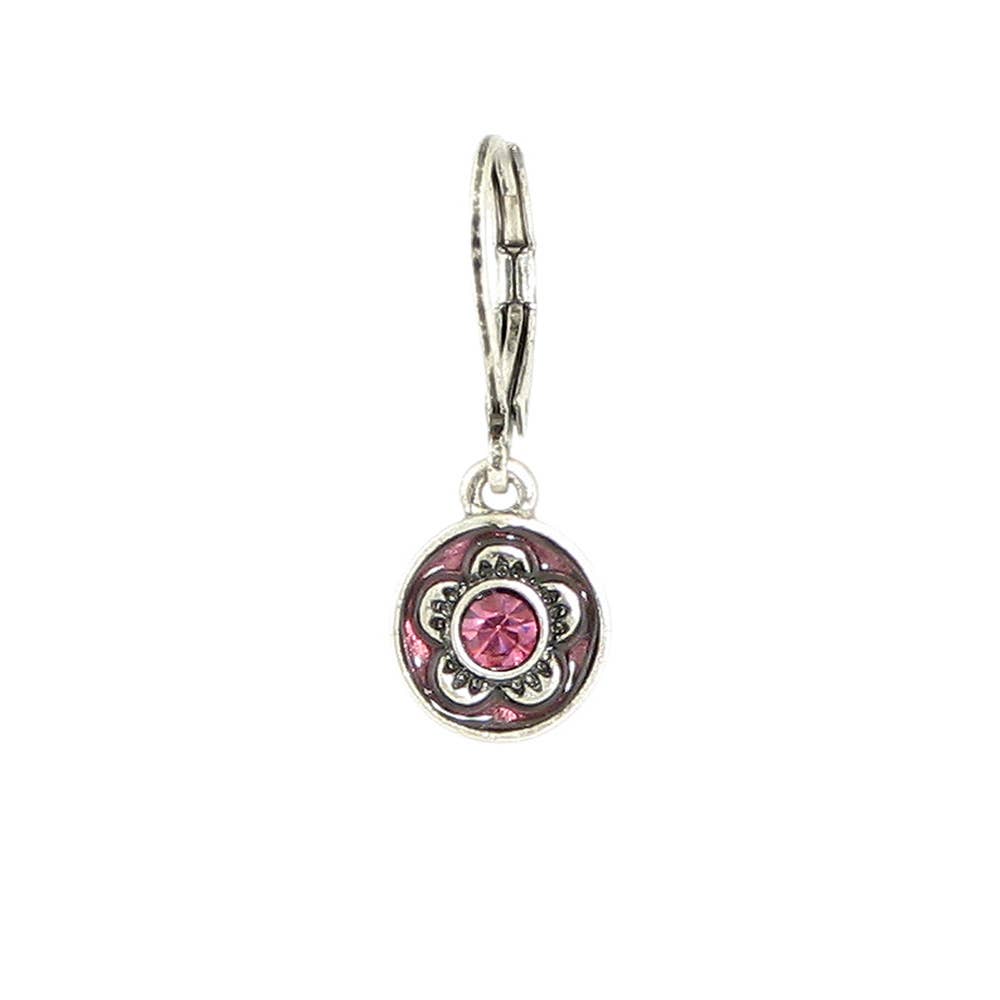 Crystal Enamel Flower Earring