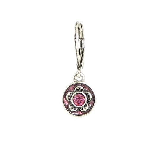 Crystal Enamel Flower Earring