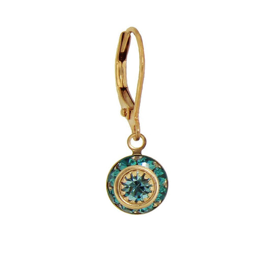 Gold Crystal Disc Dangle
