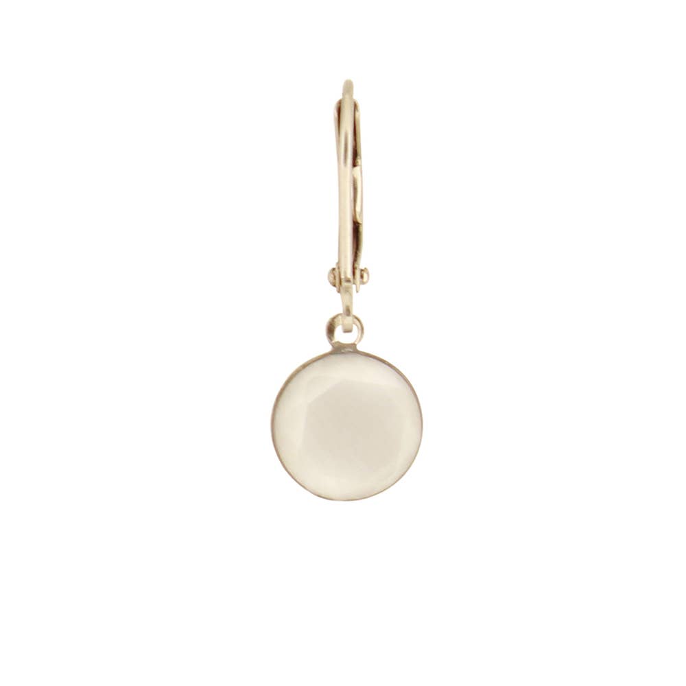 Faceted Cat's Eye Earring