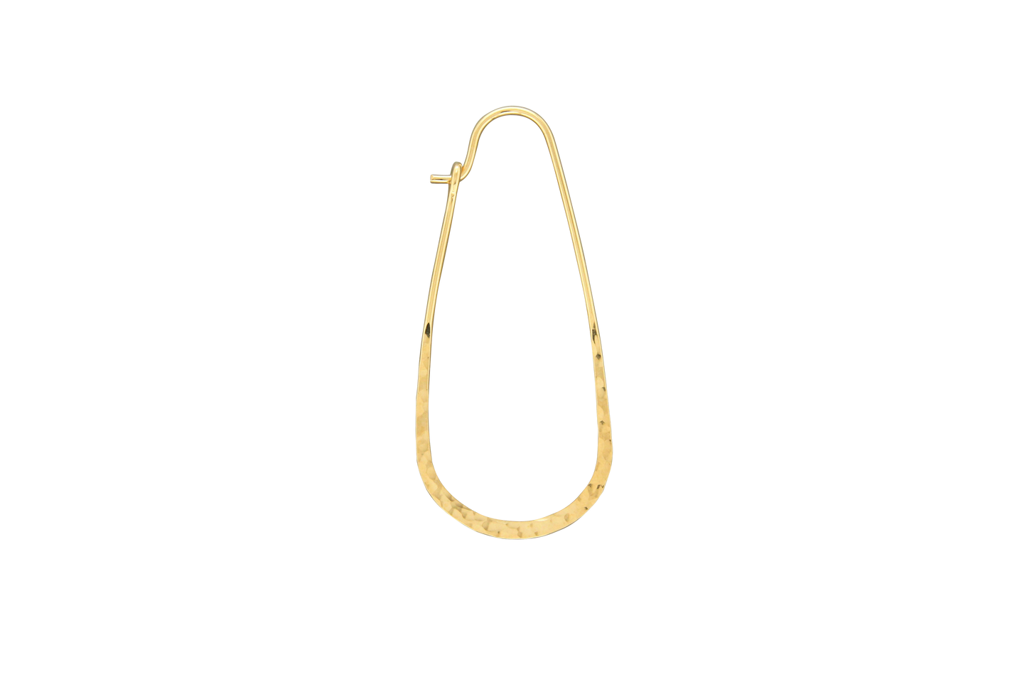 Elongated Tear Drop Hoop Earrings