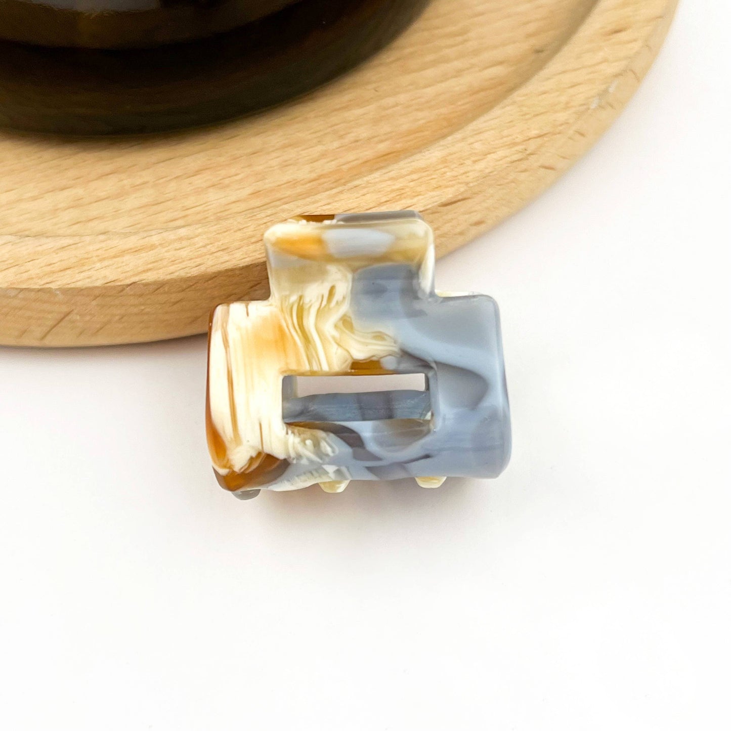 0.98'' Acetate Colorful Mini Square Hair Claw Clip