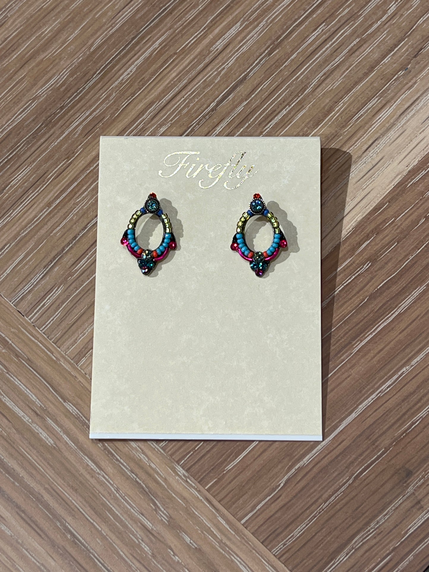 Oval hoop post Earring