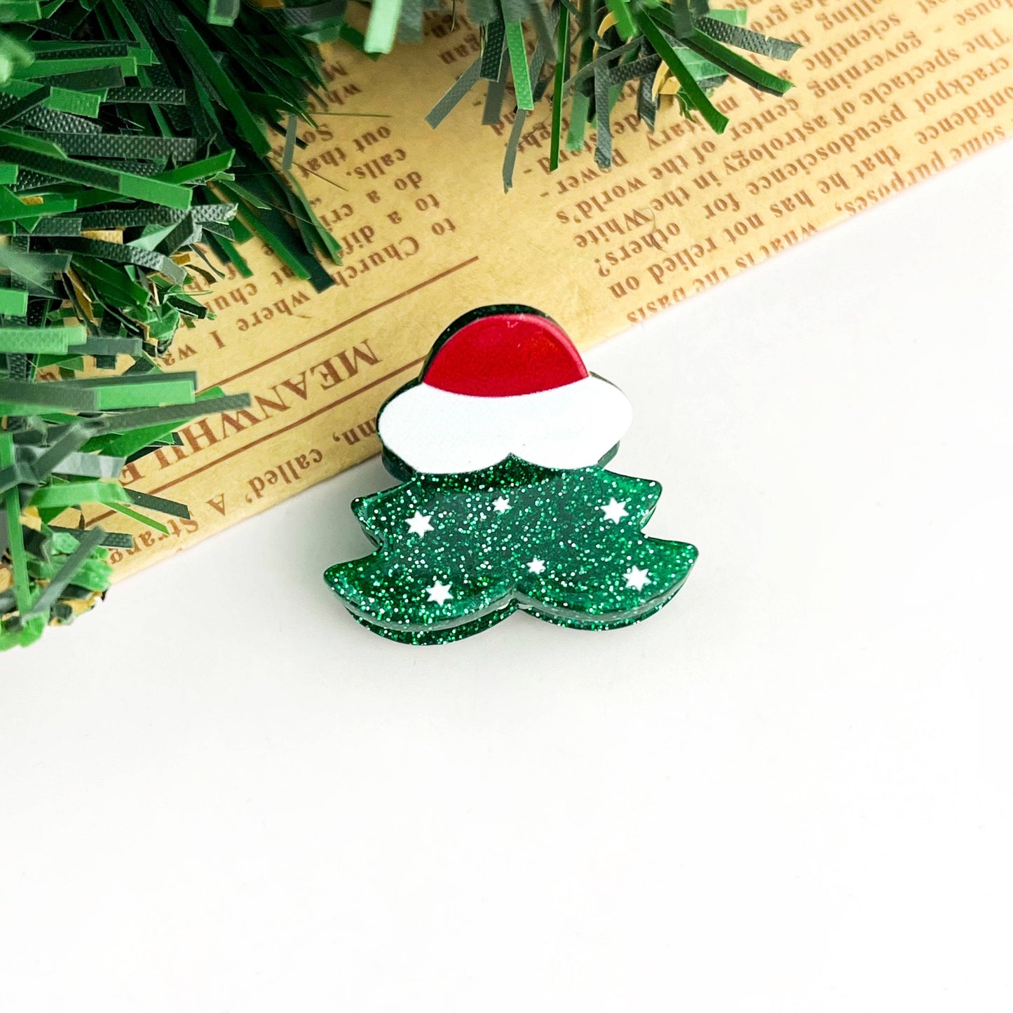 Christmas Glitter Mini Hair Claw Clip