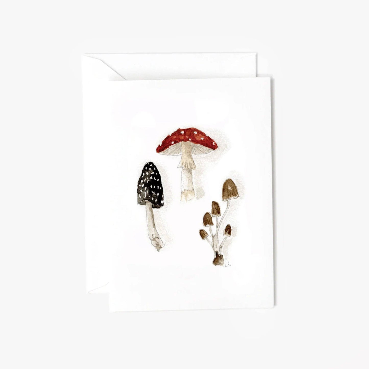 Mushrooms woodland mini enclosure notecard