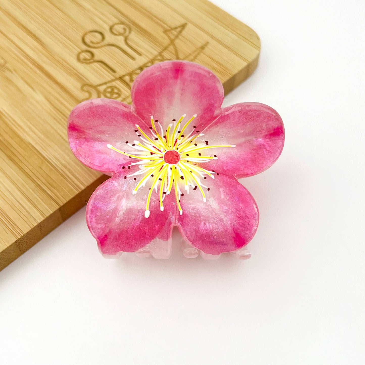 Sweet Plum Blossom Hair Claw Clip