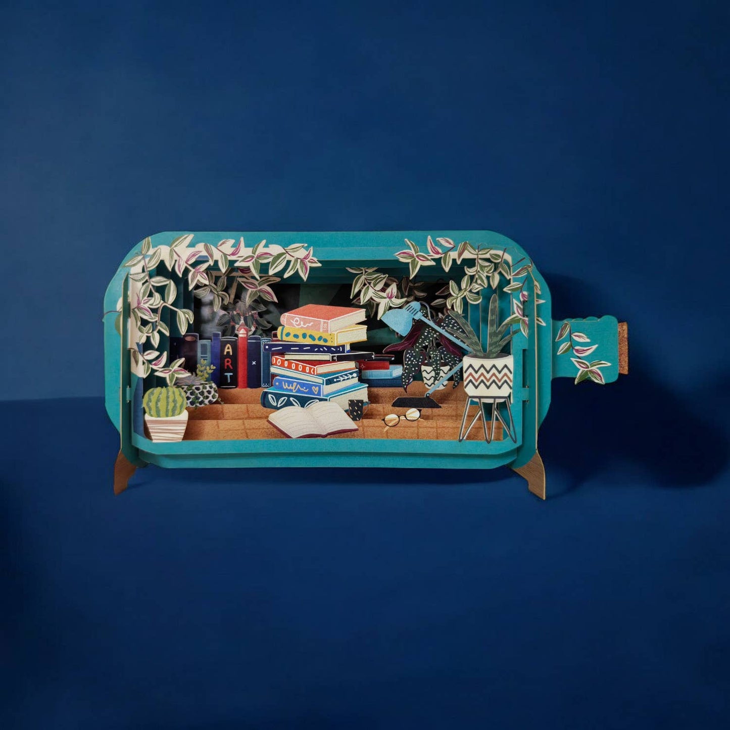 Books Message in a Bottle Card