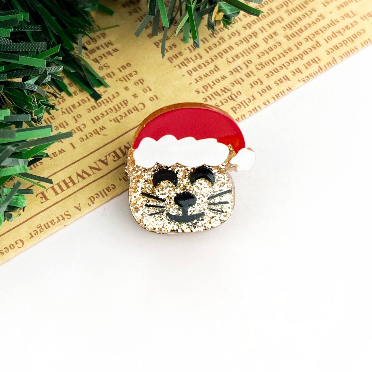 Christmas Glitter Mini Hair Claw Clip