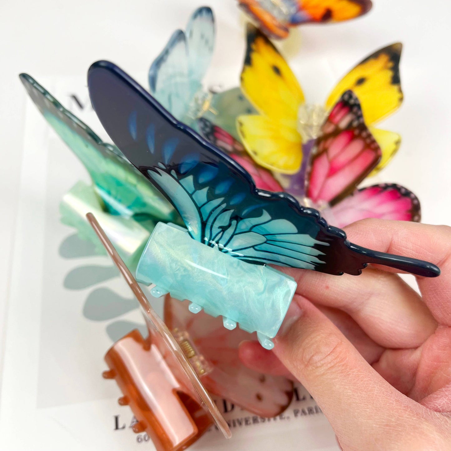 Acetate Large Butterfly Hair Clip