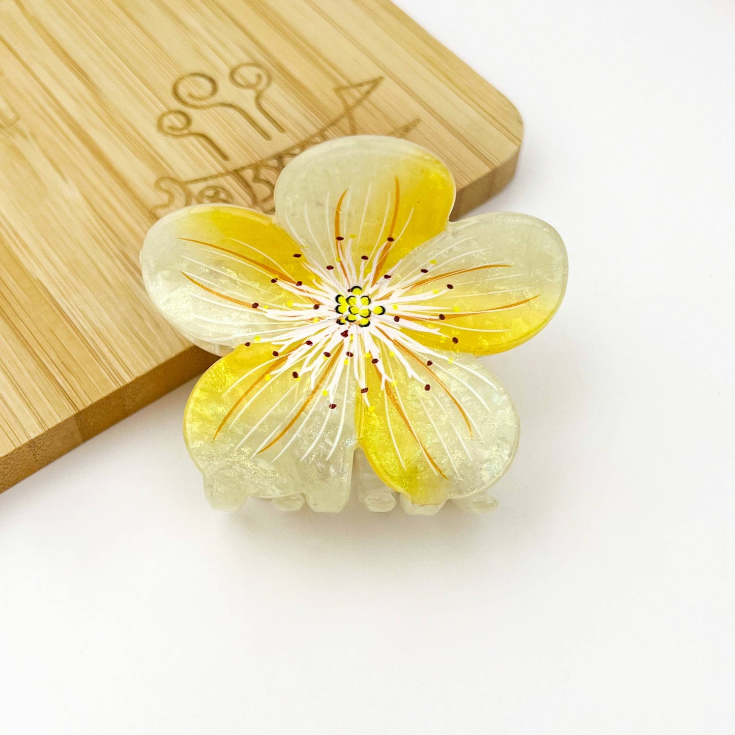 Sweet Plum Blossom Hair Claw Clip