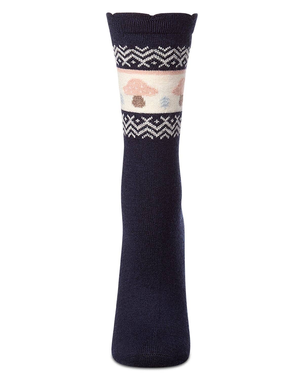 Mushroom Fairisle Cashmere Crew