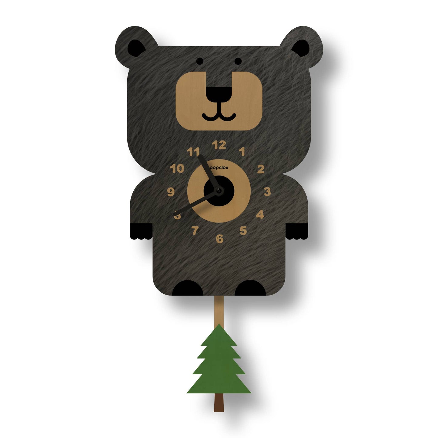 Bear Pendulum Clock - Wood