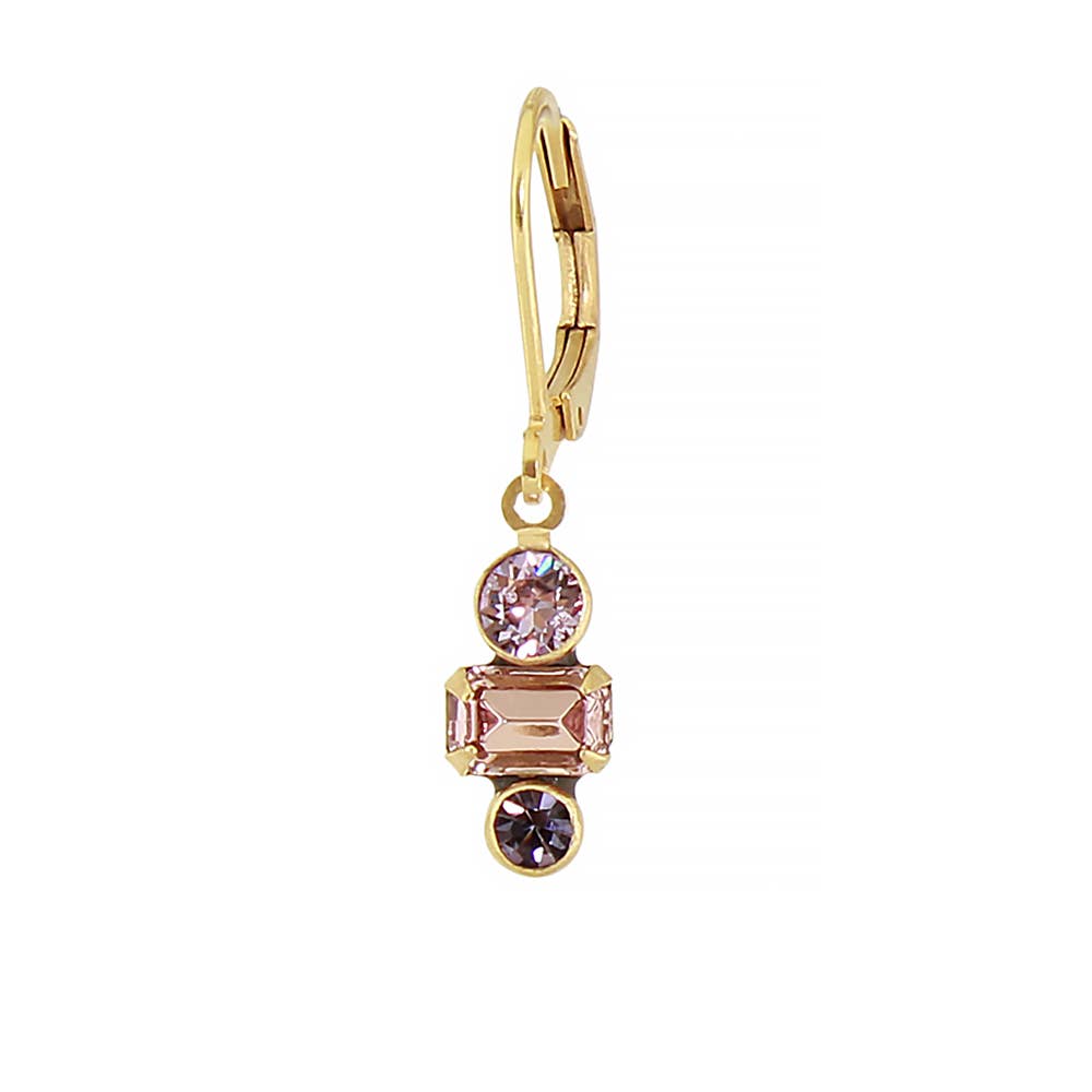 Crystal Stacked Rectangle Earring