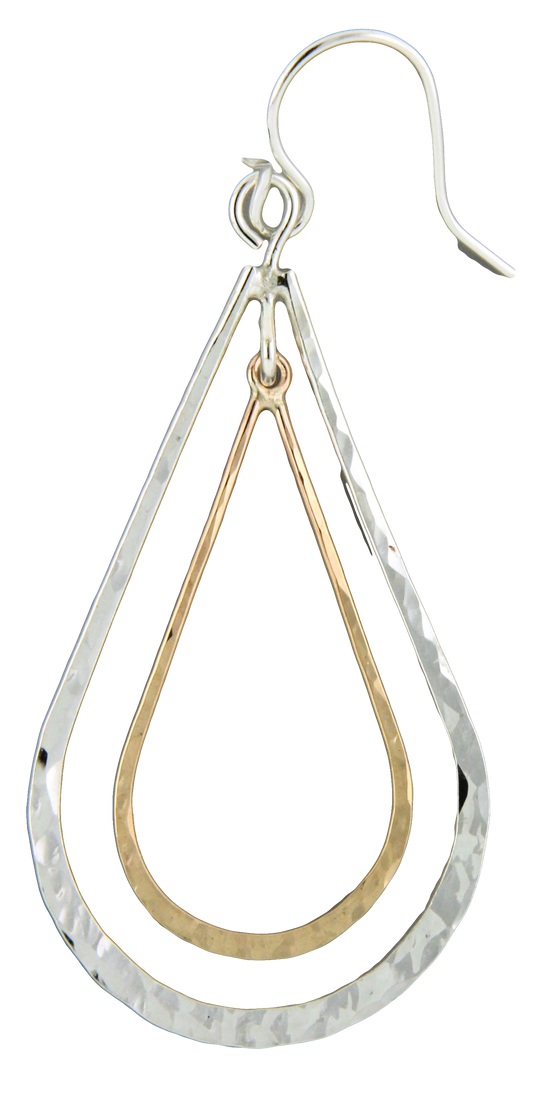 Double Teardrop Dangle Earring