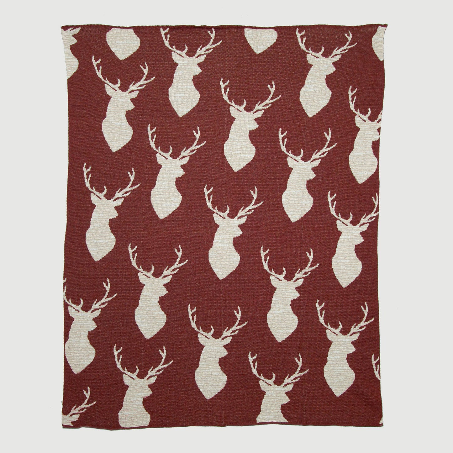 Oh Deer - Rustic Cotton Sustainable Knit Throw Blanket
