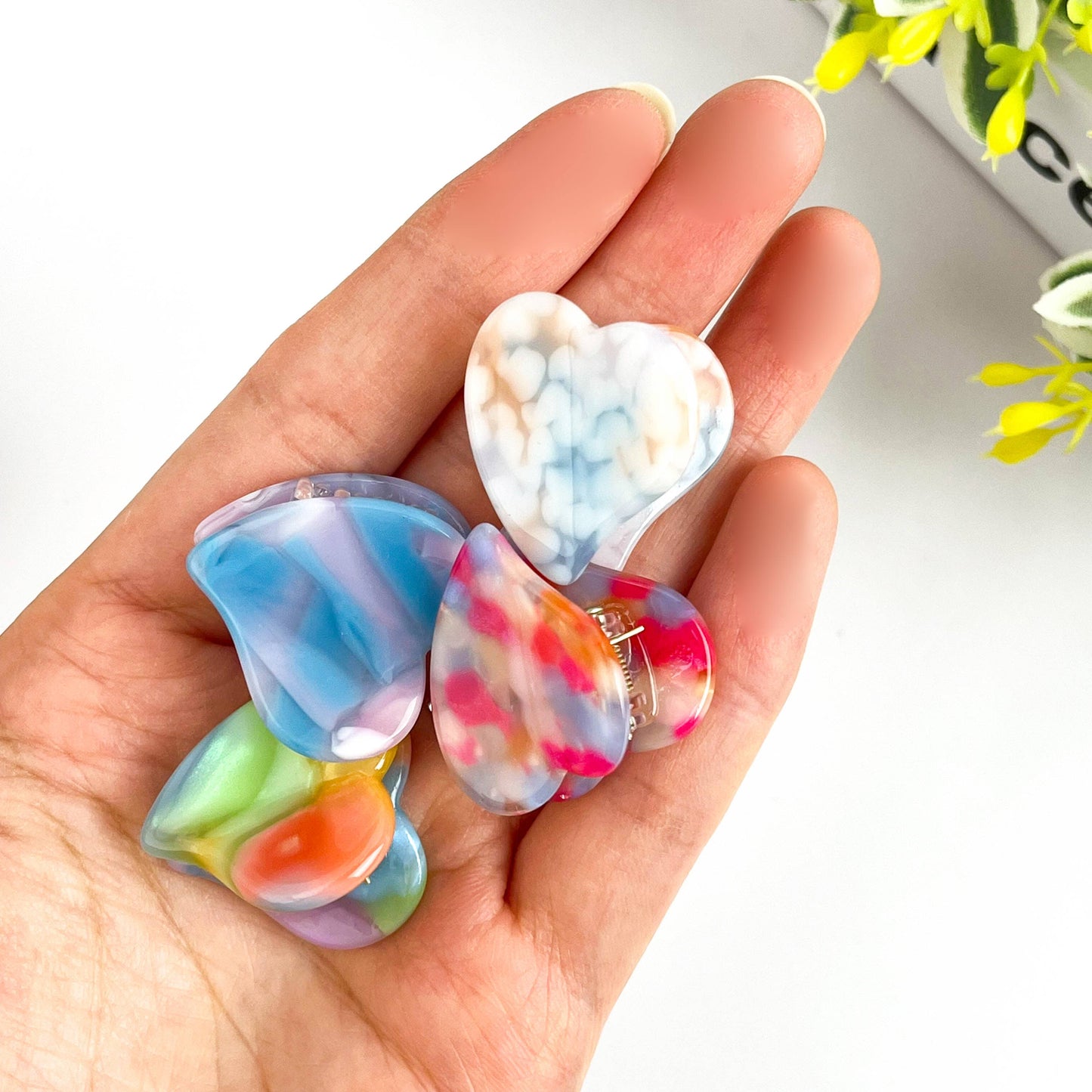 Cute Mini Heart Acetate Claw Clip, Valentine's Day Hair Clip