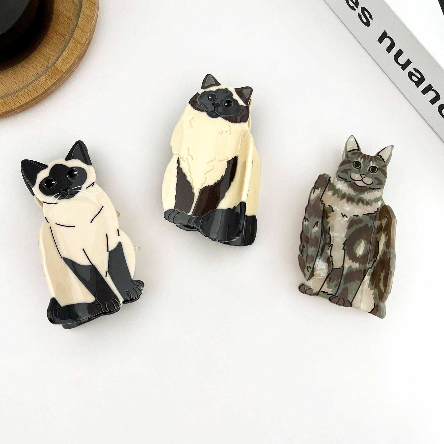 Sitting Cat Hair Claw Clip