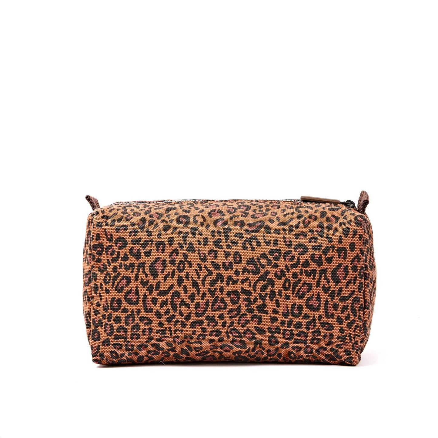 Mayfair Wash Bag in Leopard Mini Cotton Canvas
