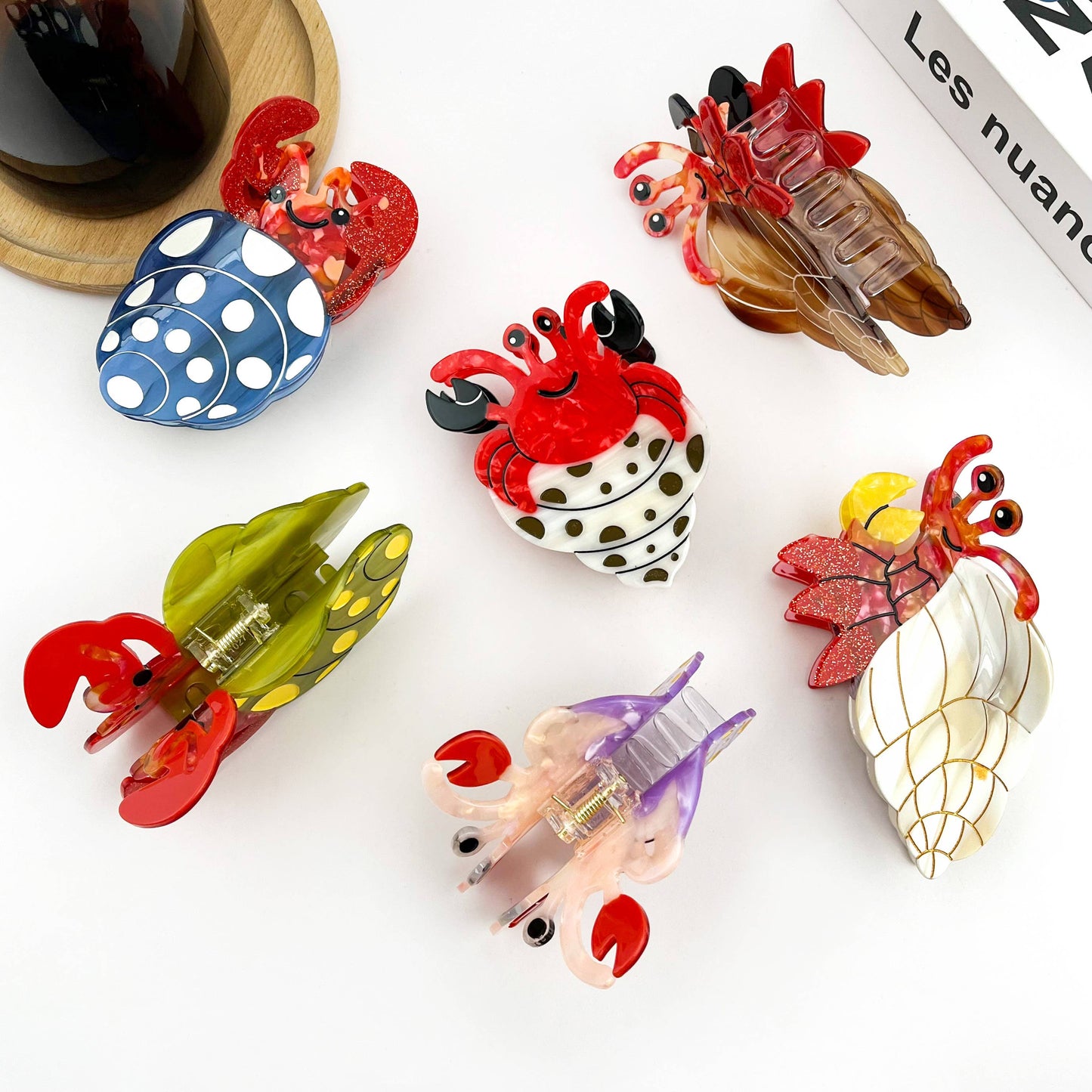 Hermit Crab Claw Clip, Acetate Hair Clip