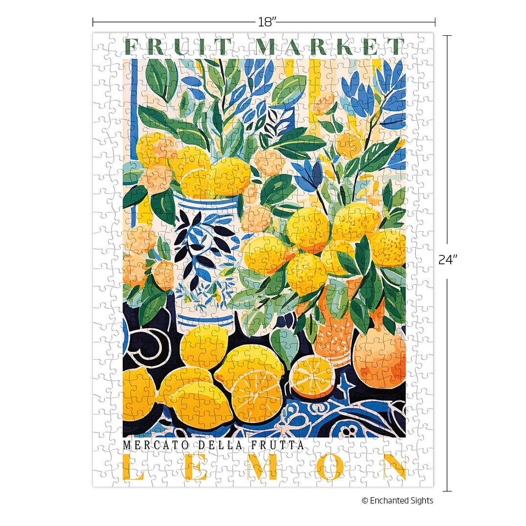 Fruit Market Lemons 500 Piece Puzzle, Gift for Her