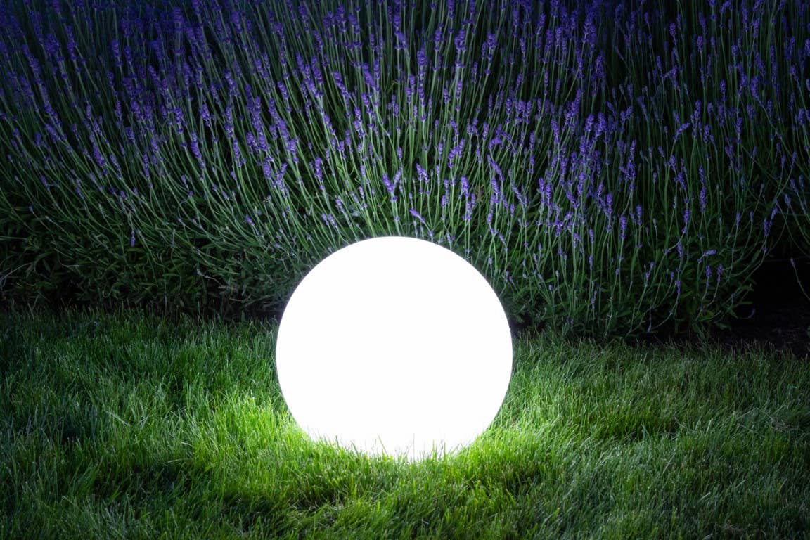 GLOW Portable LED Harvest Moon Outdoor Lantern - 12"