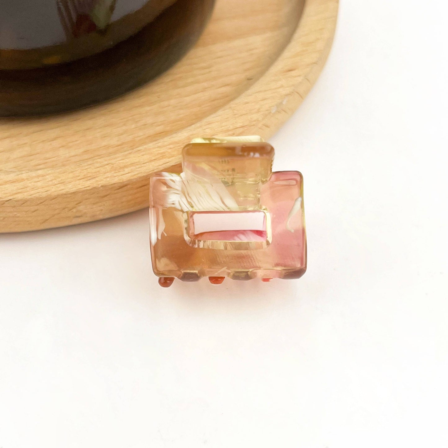 0.98'' Acetate Colorful Mini Square Hair Claw Clip