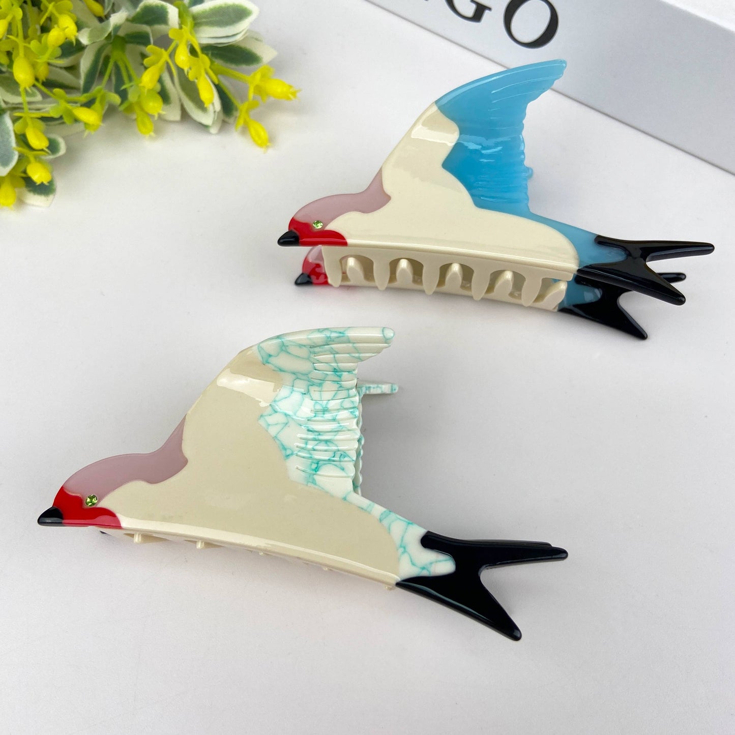 Acetate Swallow Hair Claw Clip Animal Bird