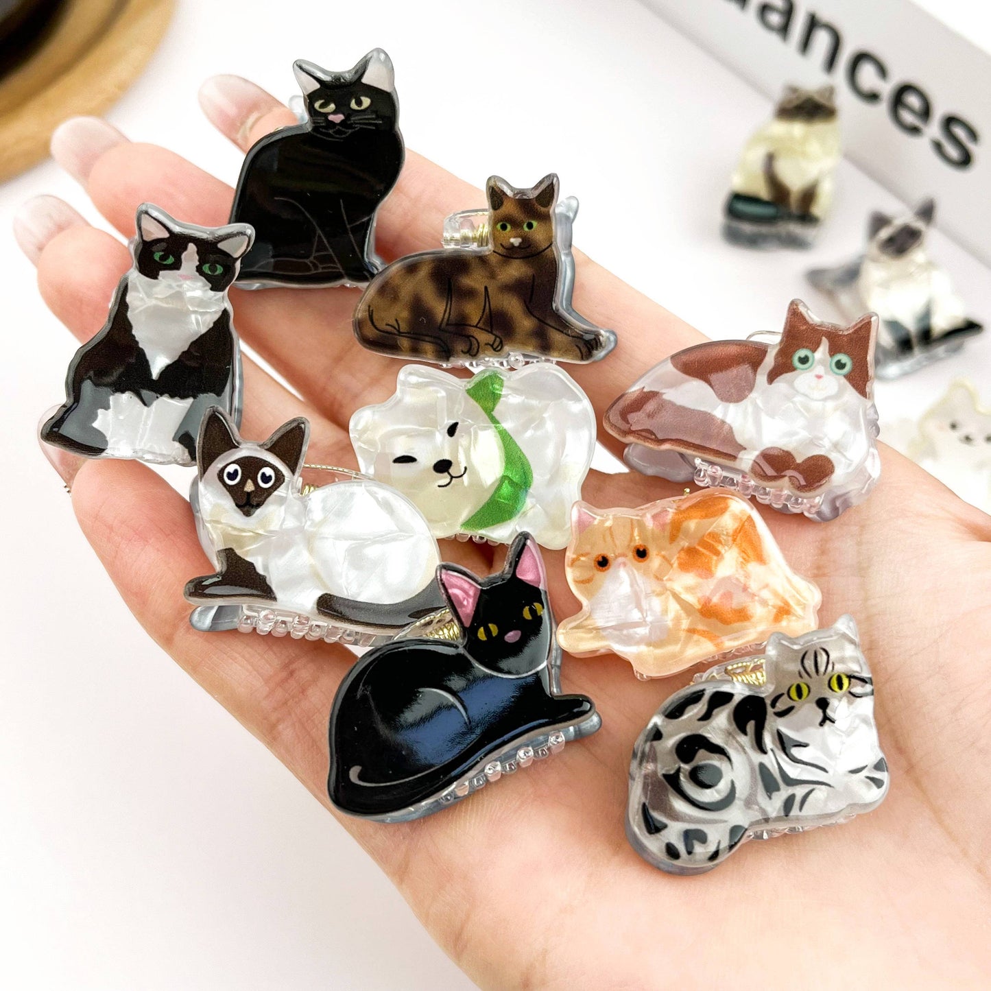 Mini Cat Hair Claw Clip