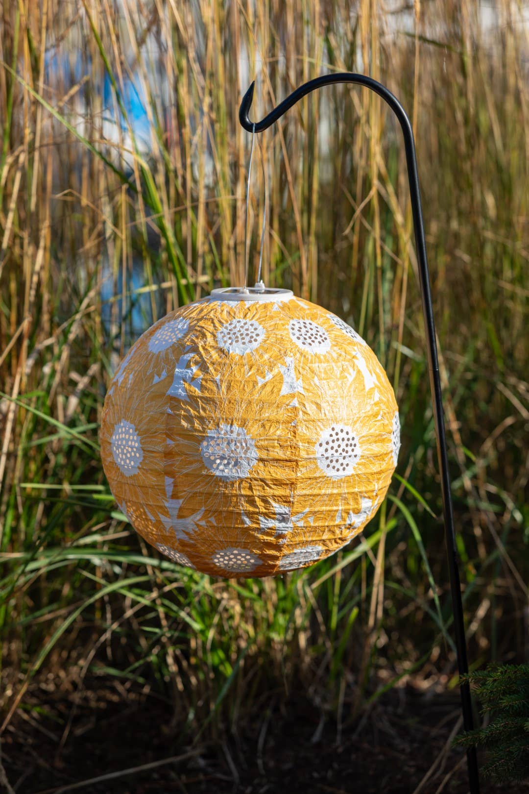 *NEW* Stella Print 12" Globe Solar Lantern - Marigold