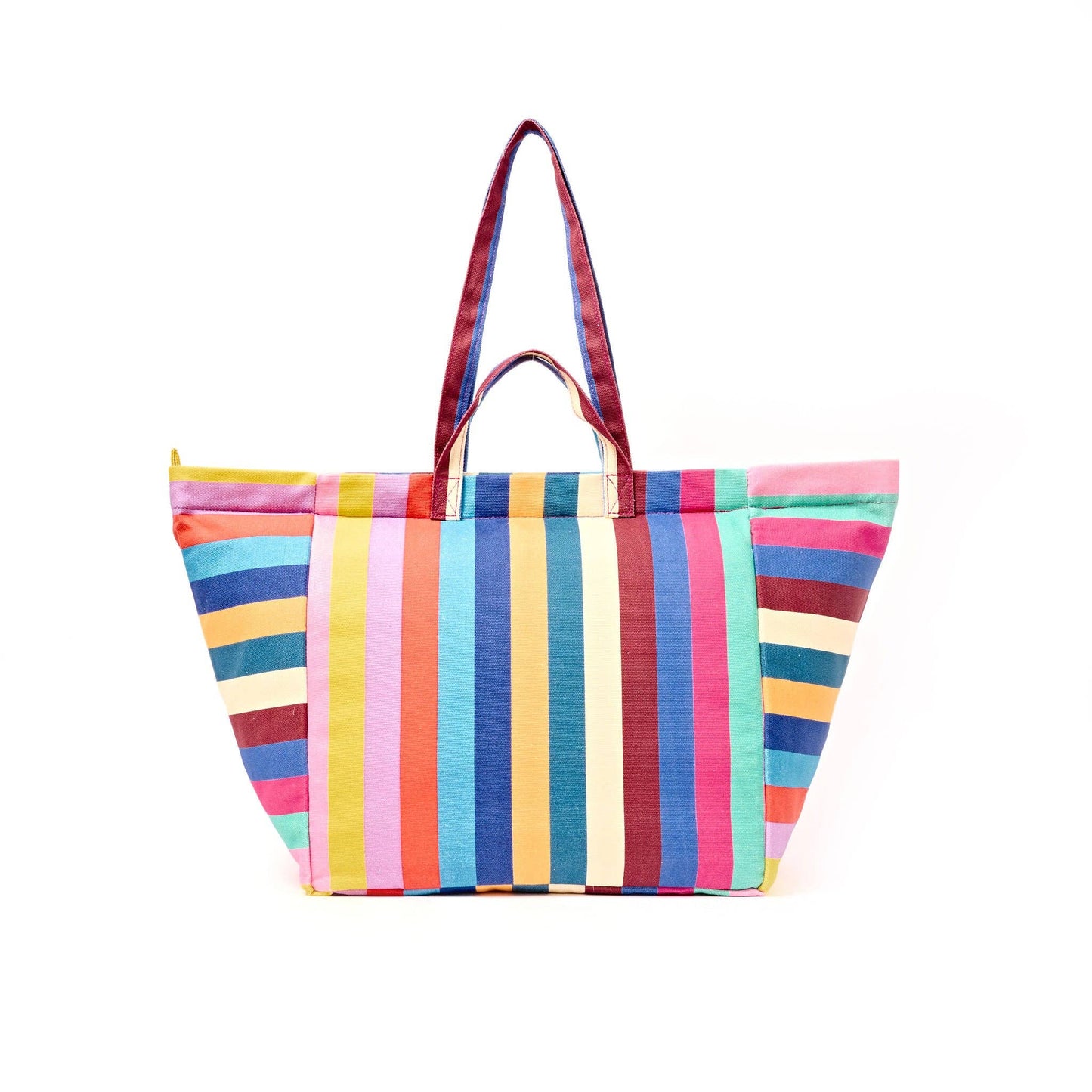Marleybone Tote in Wide Stripe Multi Cotton Canvas