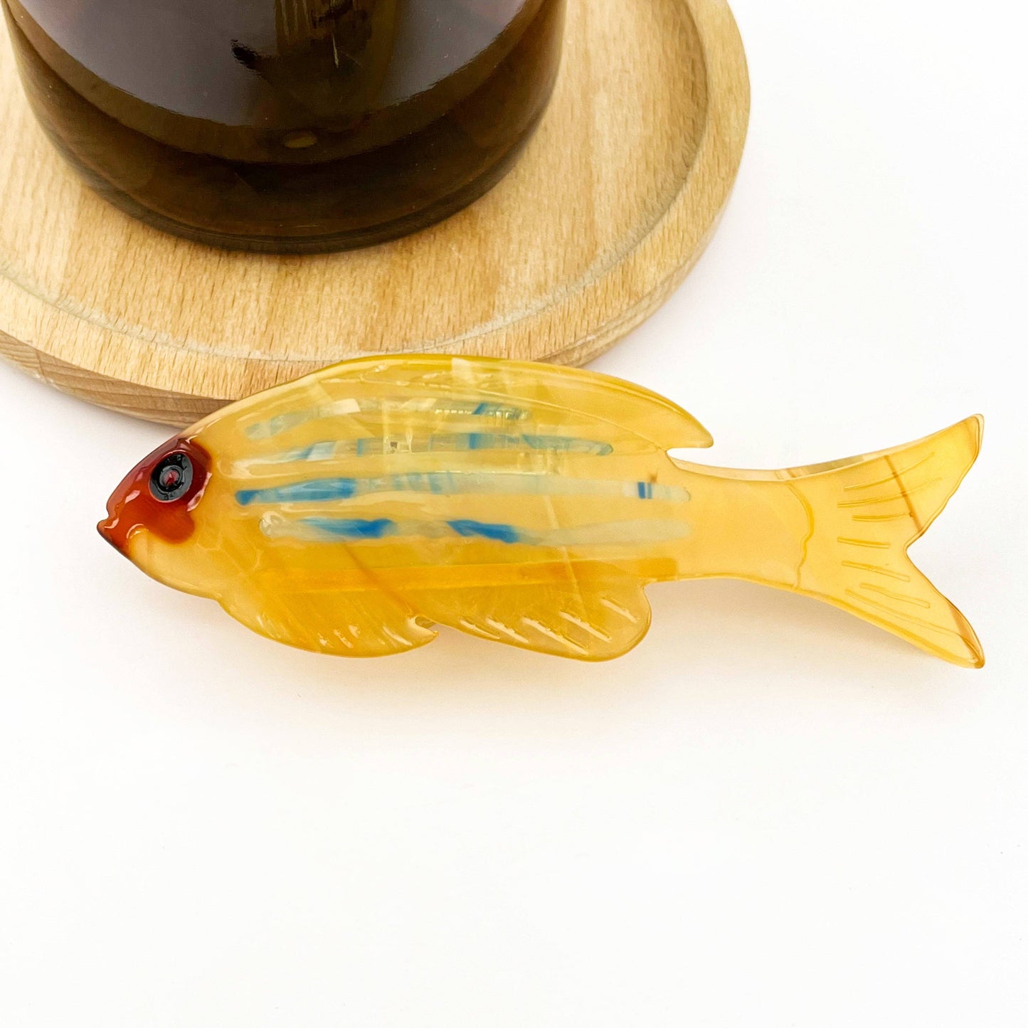 Fish Claw Clips, Rainbow Trout & Blue Line Fish Hair Clip