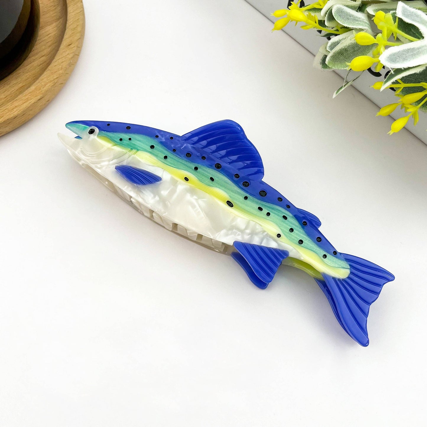 Salmon Acetate Hair Claw Clip, Fish-Shaped Claw Clip