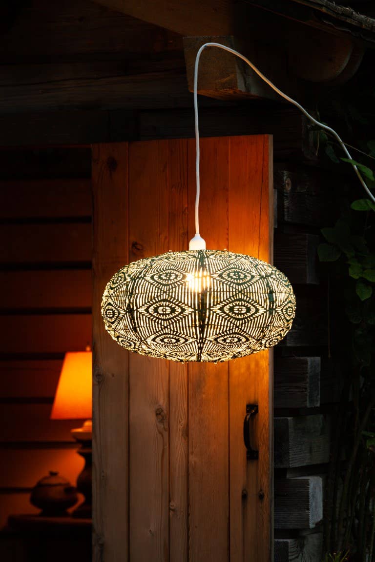 Stella Nova Outdoor Pendent Light - Starbeam 20" Evergreen