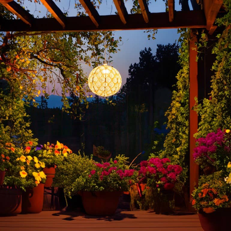 Stella Nova Outdoor Pendent Light - Dewdrop 18" Bronze