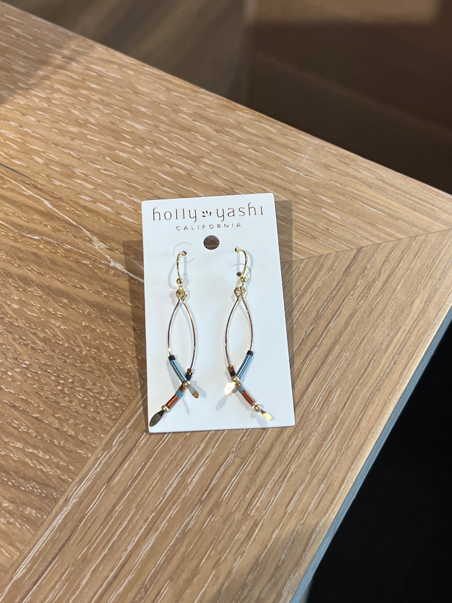 2 Curved Coil sticks Earrings