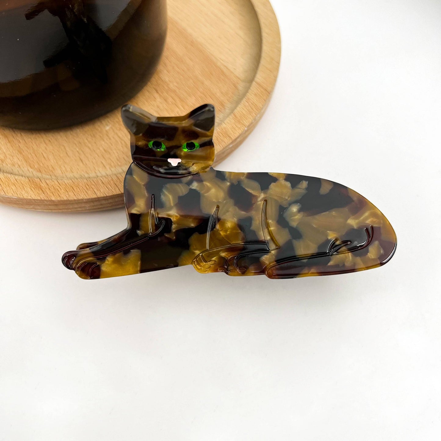 Sitting Cat Hair Claw Clip
