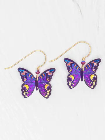 Lg. Butterfly w/bead Earring