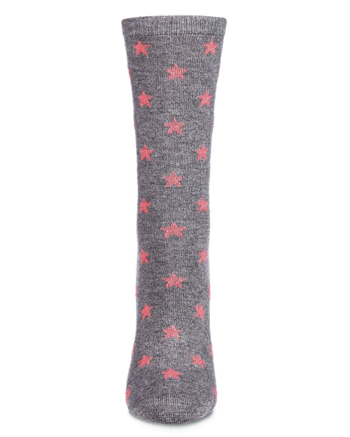 MeMoi Womens Fallen Stars Cashmere Blend Crew Socks
