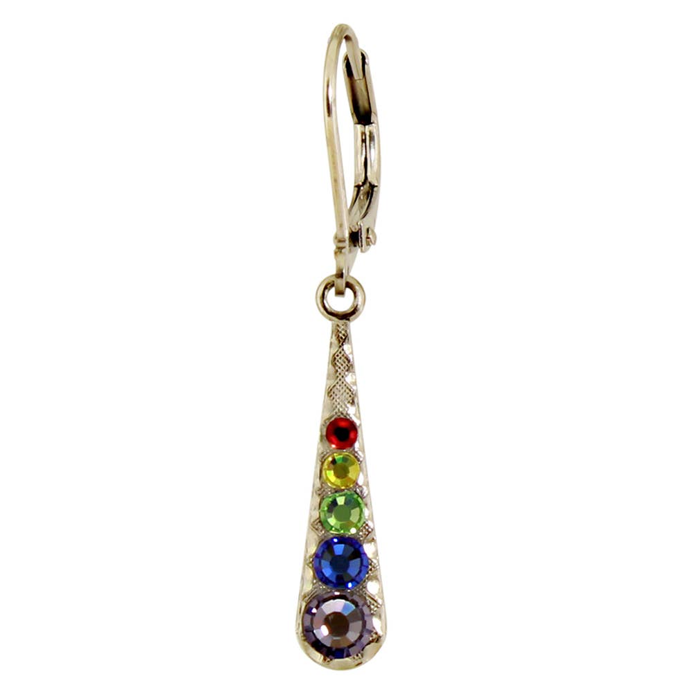 Multi Crystal Teardrop Earring