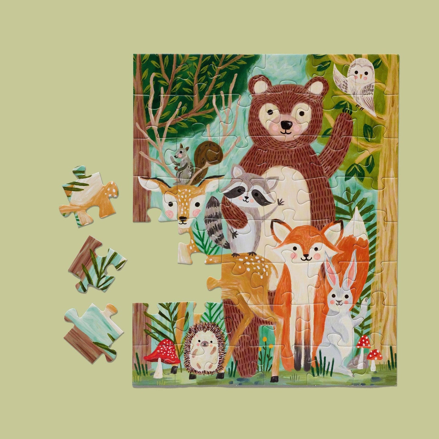 Woodland Cuties 48 Piece Kids Puzzle Snax Birthday Favor