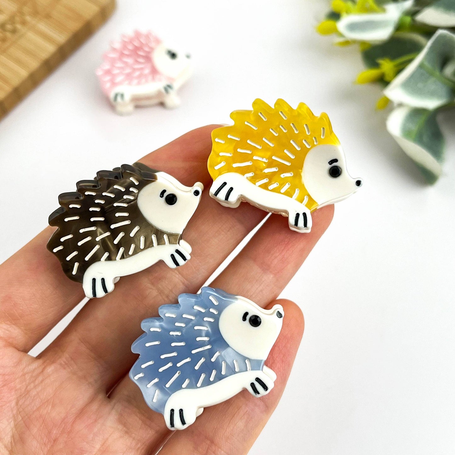 Mini Hedgehog Hair Claw Clip, Animal Hair Clip