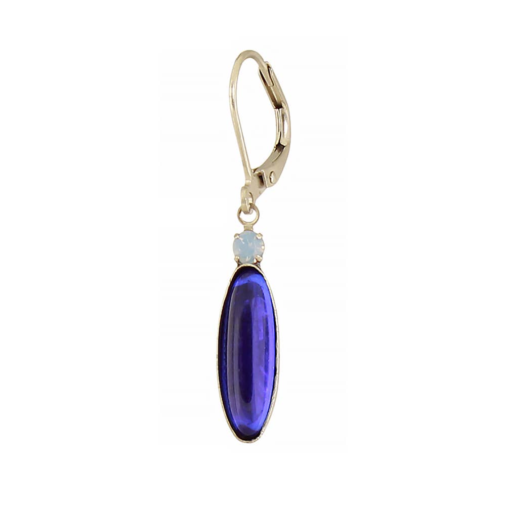 Stacked Glass Oval Earring