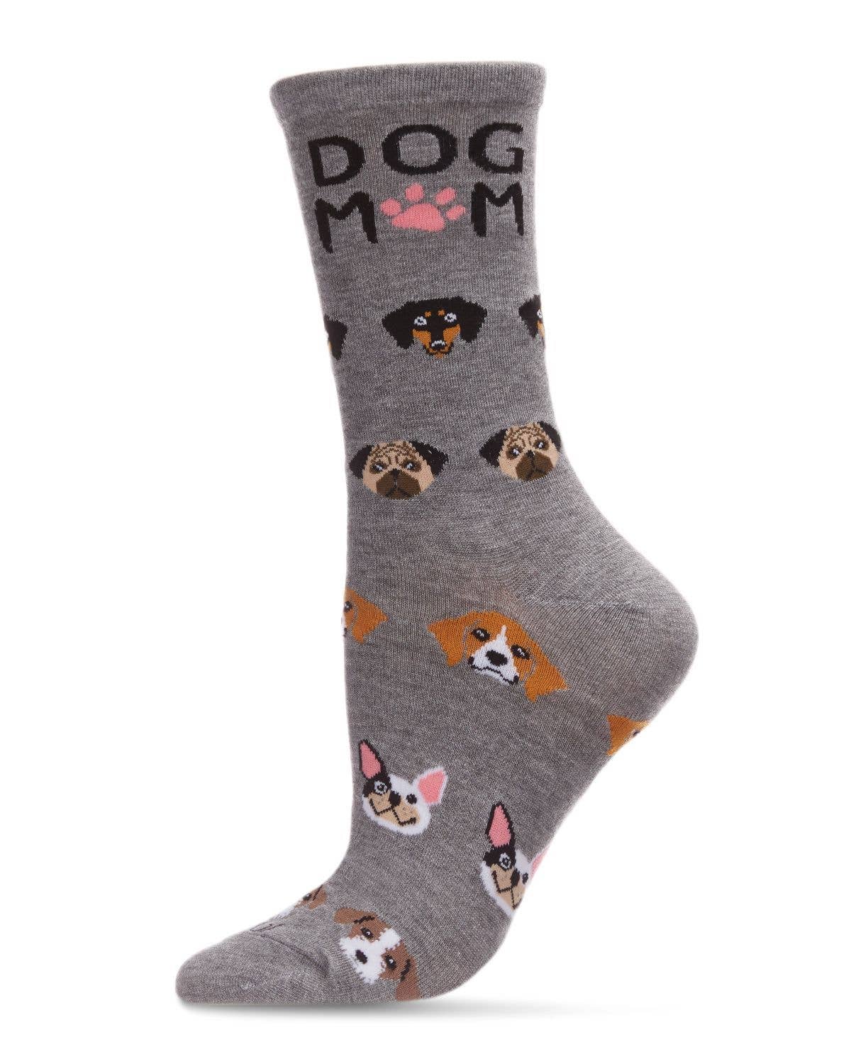 Women's Dog Mom Bamboo Crew Socks