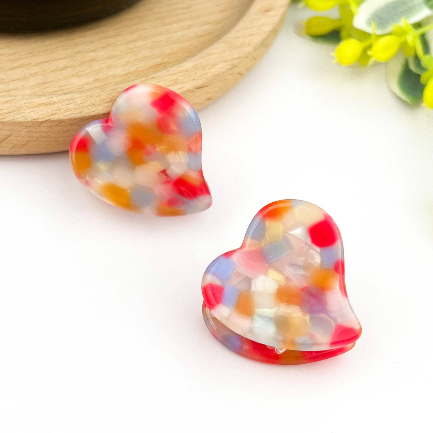 Cute Mini Heart Acetate Claw Clip, Valentine's Day Hair Clip