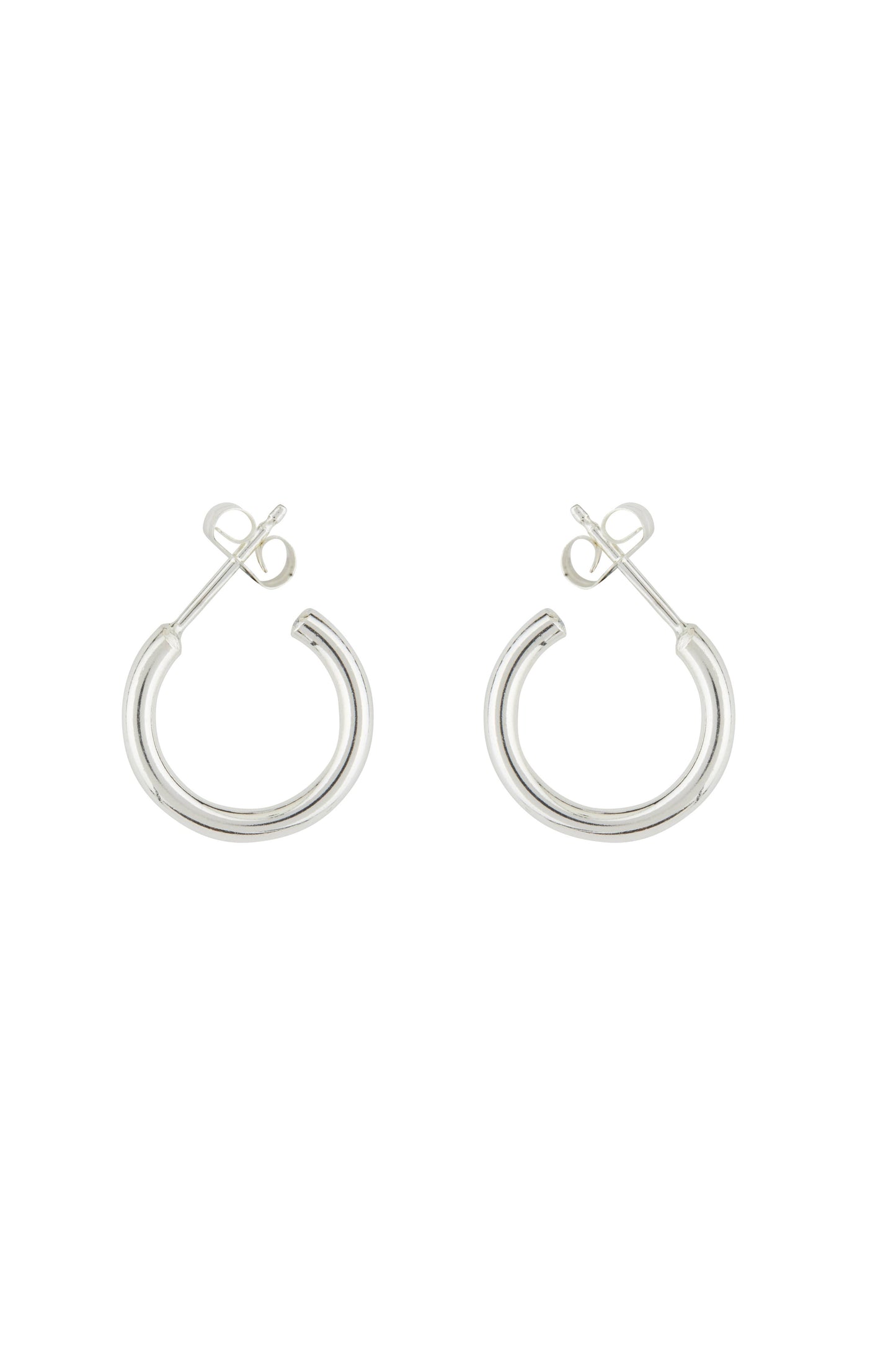 12 Gauge Wire Hoop Post Earring Available in Sizes 11mm-17mm