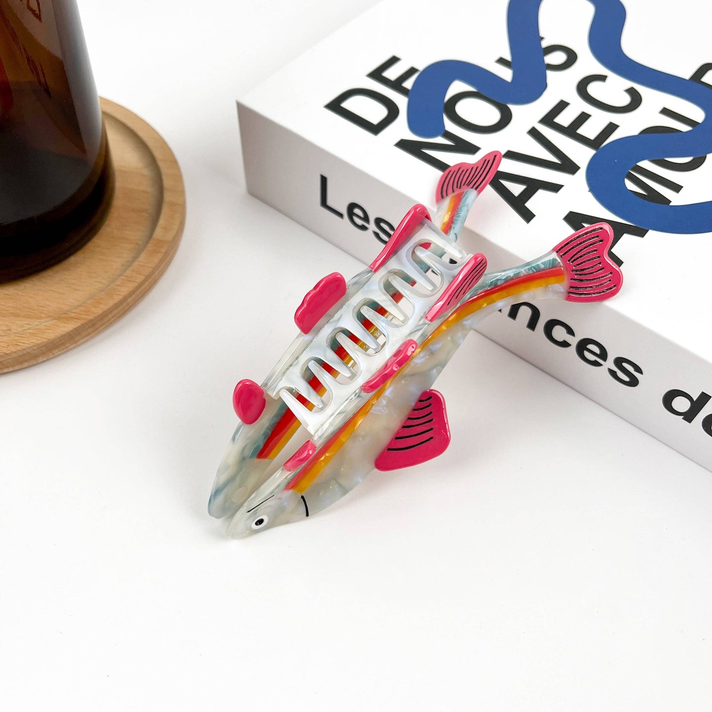 Fish Hair Acetate Claw Clip