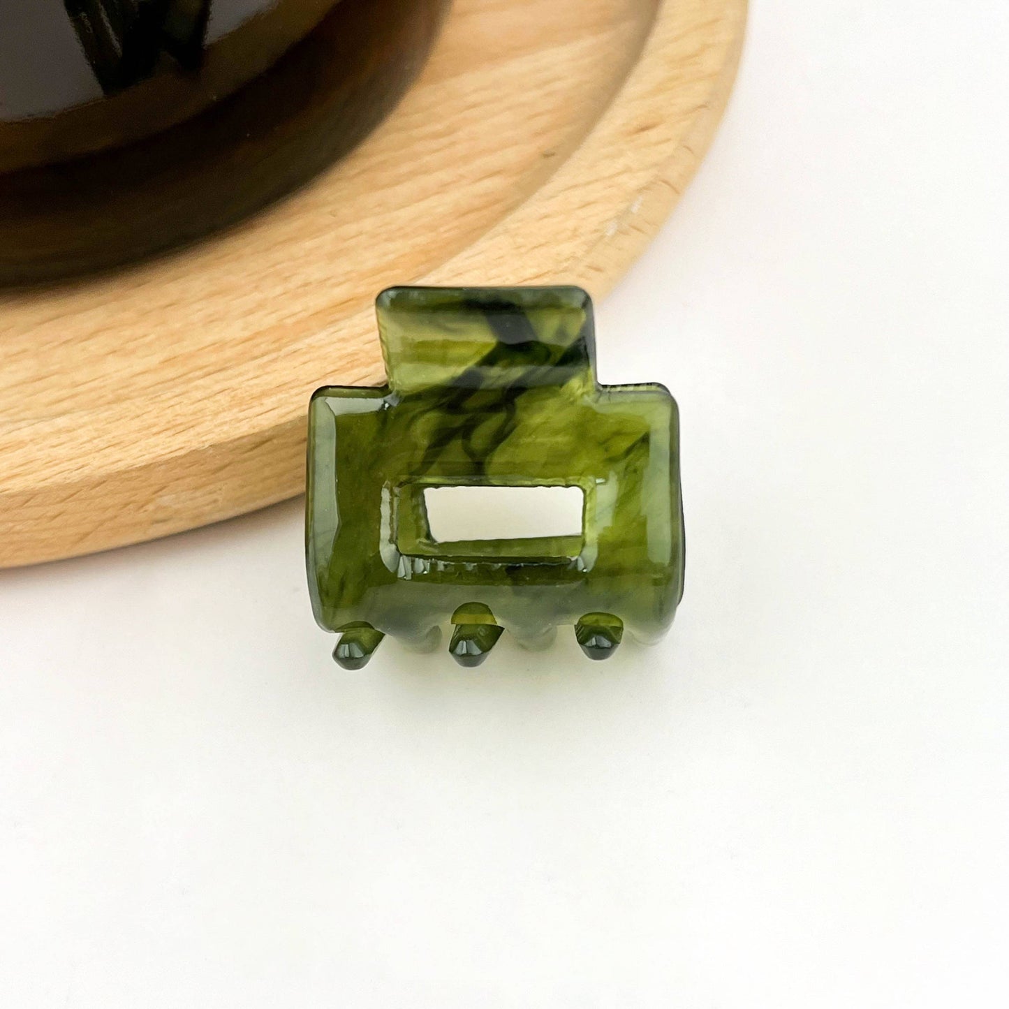 0.98'' Acetate Colorful Mini Square Hair Claw Clip