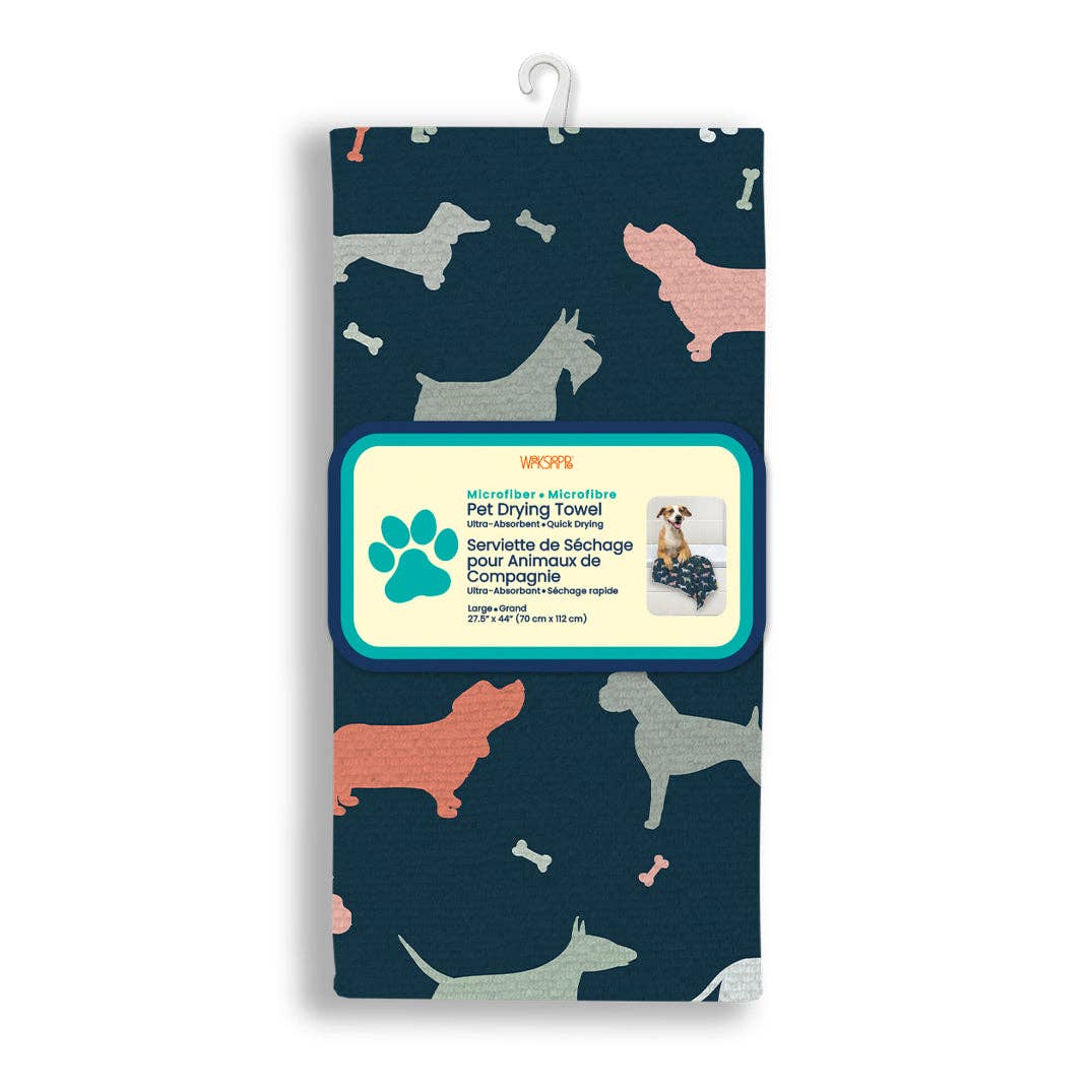 Dog Silhouettes Pet Drying Ultra Absorbent Travel Towel