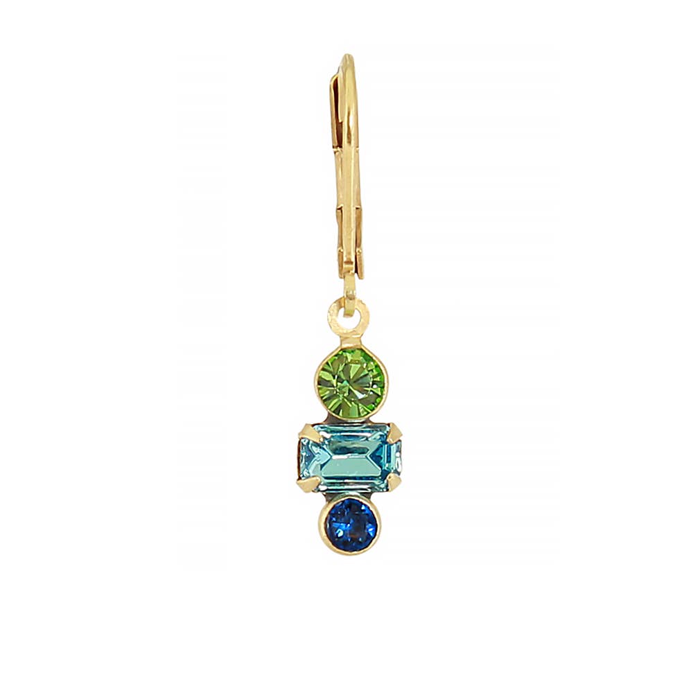 Crystal Stacked Rectangle Earring